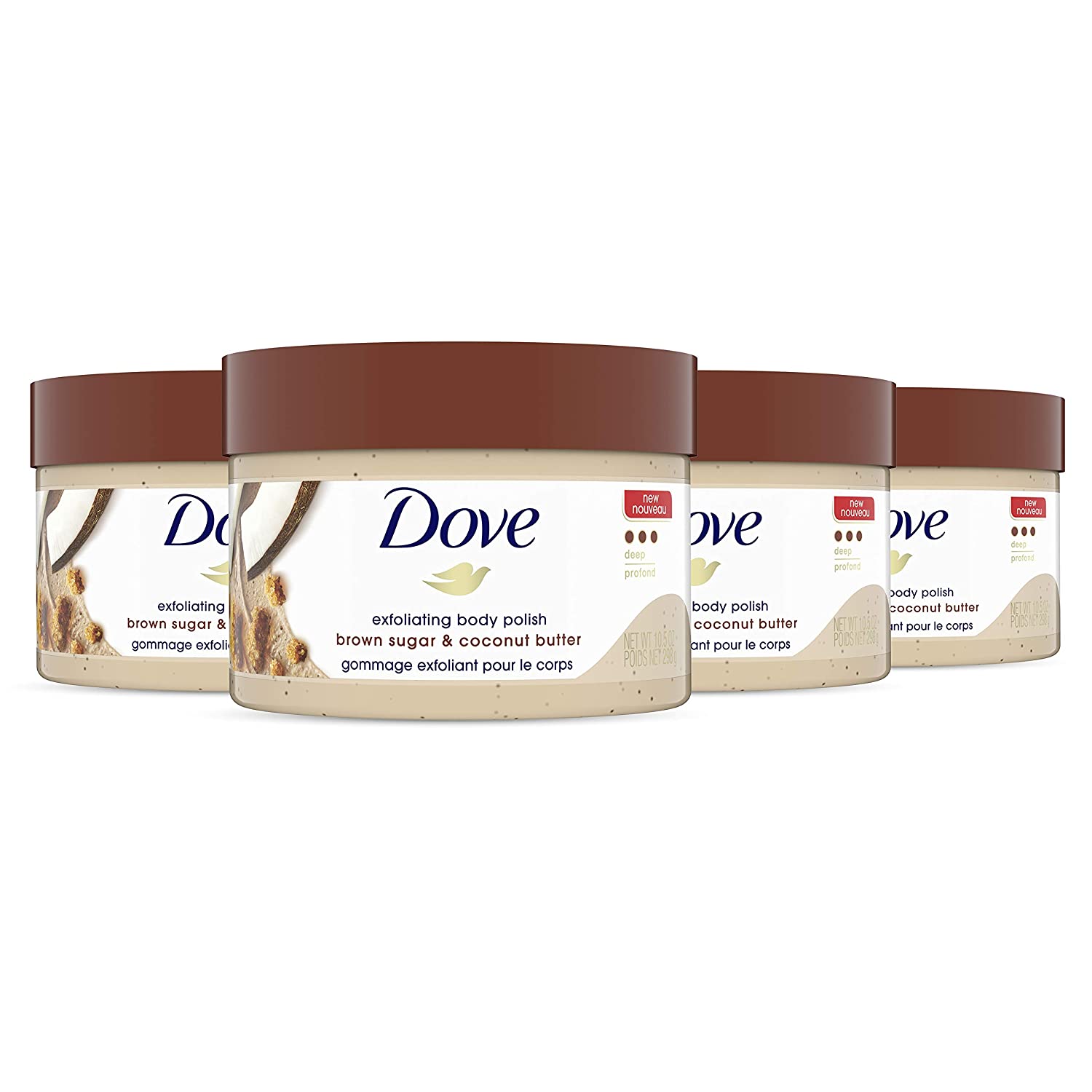 Tẩy Tế Bào Chết Body Dove Đường Nâu Và Sữa Dừa Bản Mỹ 298gr, Yany Cosmetics