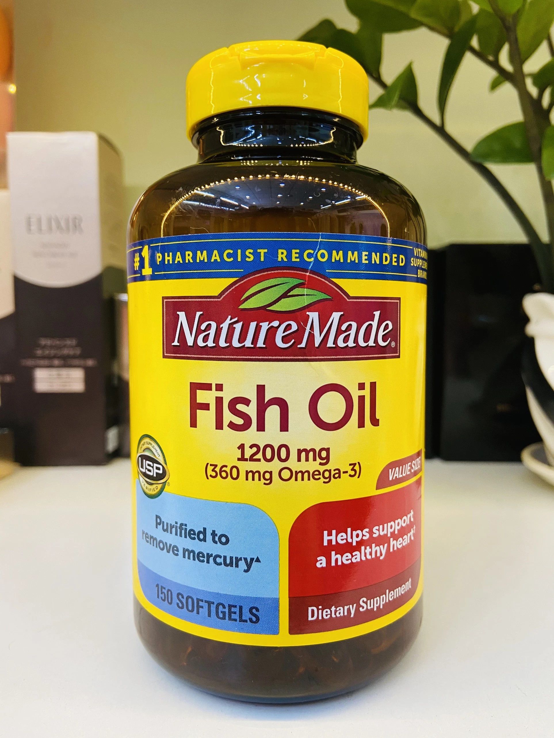 Dầu Cá Fish Oil Natural Made 1200mg (360mg Omega-3) Hộp 200 Viên