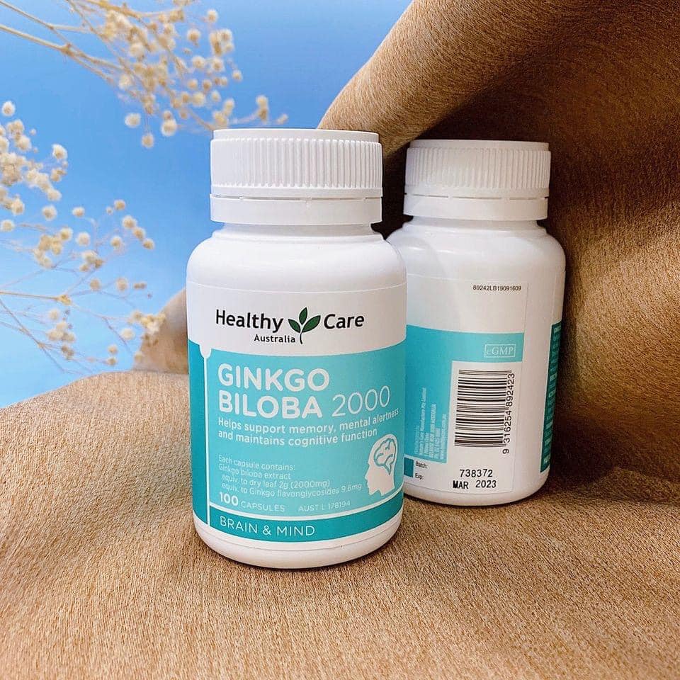 Viên Uống Bổ Não Ginkgo Biloba 2000 Healthy Care Úc