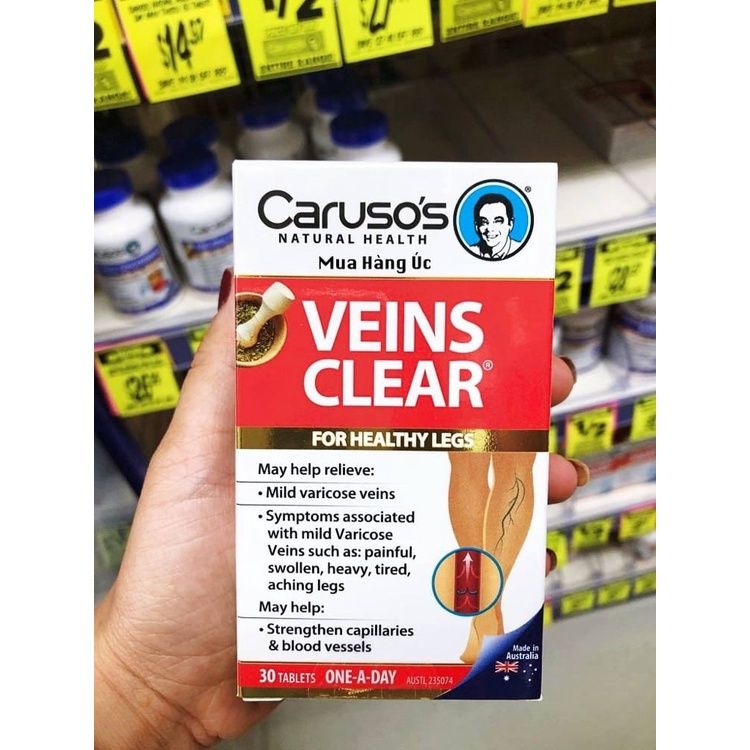 Viên Uống Giãn Tĩnh Mạch Veins Clear 60 Viên Úc - Yany Cosmetics