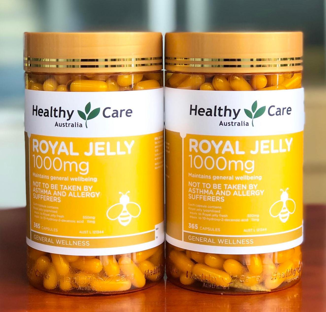 Sữa Ong Chúa Royal Jelly 1000mg Healthy Care Của Úc, 365 viên