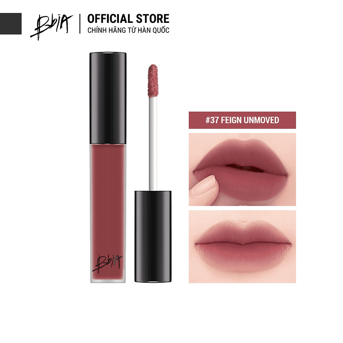 Son Kem Lì Bbia Velvet Liptint Màu 37 Hồng Đất- Son Bbia 37 Feign Unmove, Yany Cosmetics