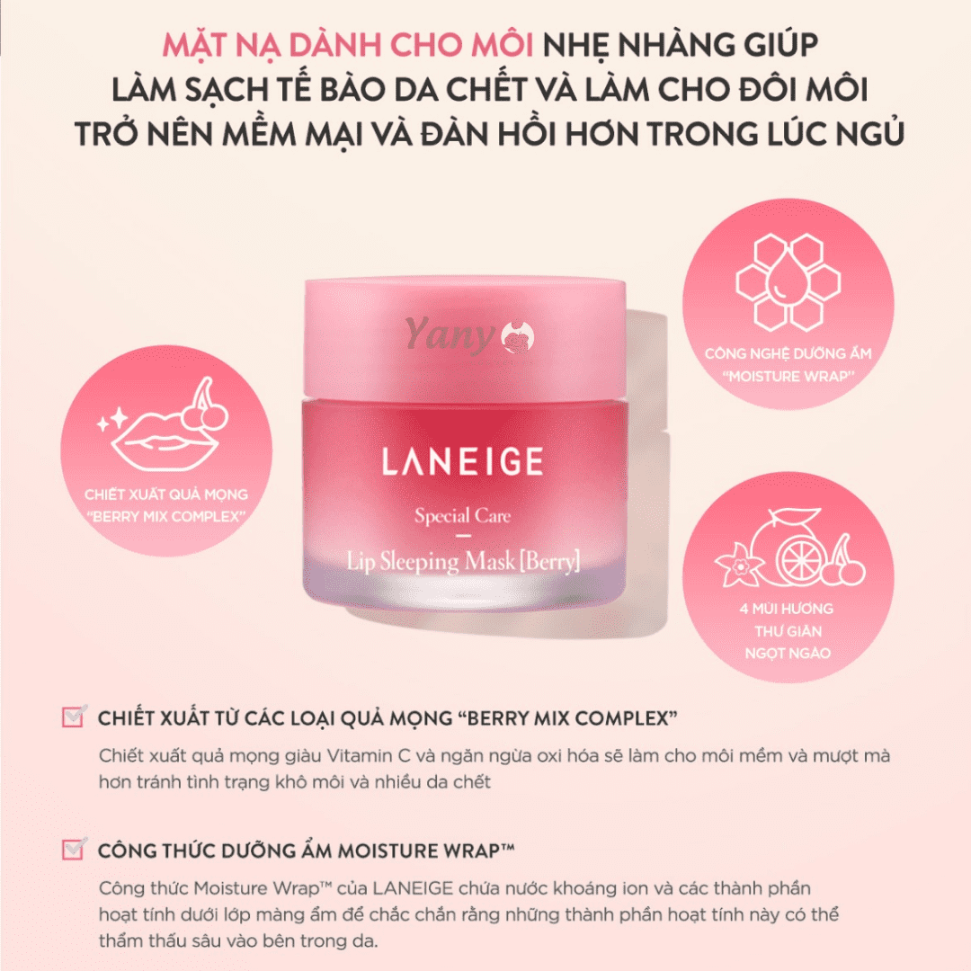 Laneige Sleeping Mask Giúp Môi Hồng Hào