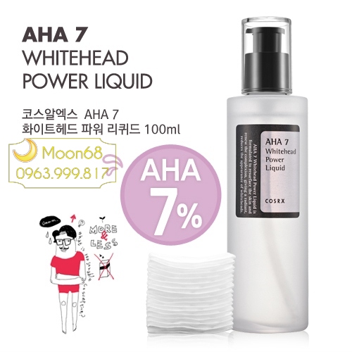 TDC Tinh chất Cosrx AHA 7 Whitehead Power Liquid trị mụn TÍM 100ml 1t60