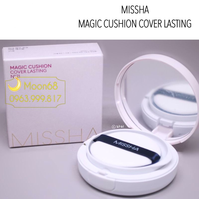 Phấn Cushion Missha Cover Lasting Cushion hồng 1b6