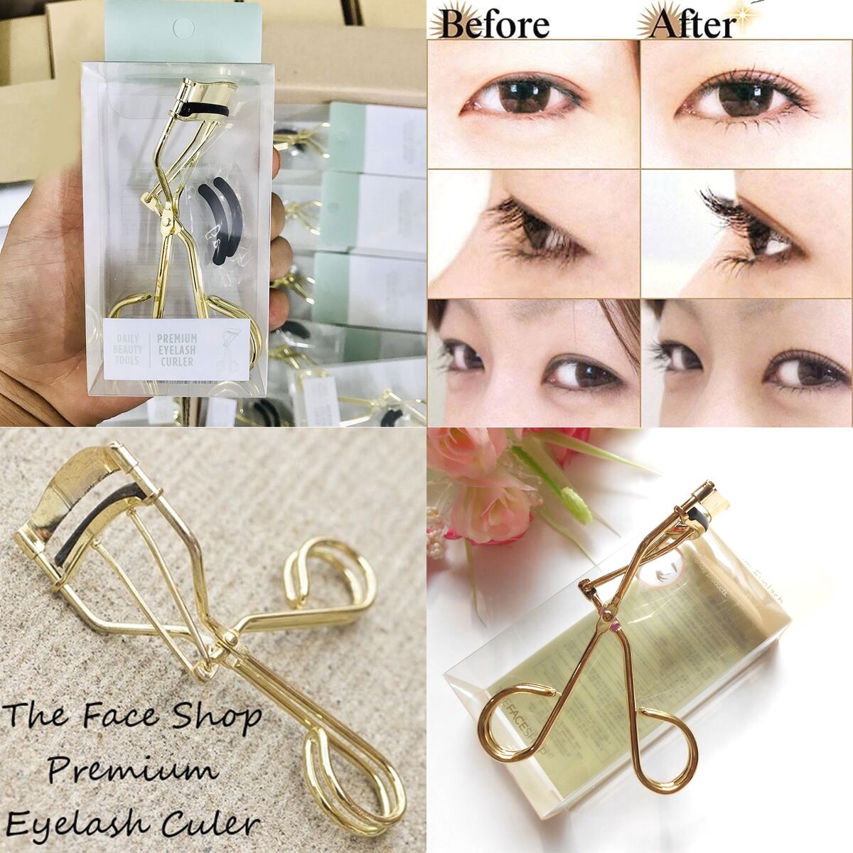 Kẹp mi TFS Premium Eyelash Curler vàng 1b20