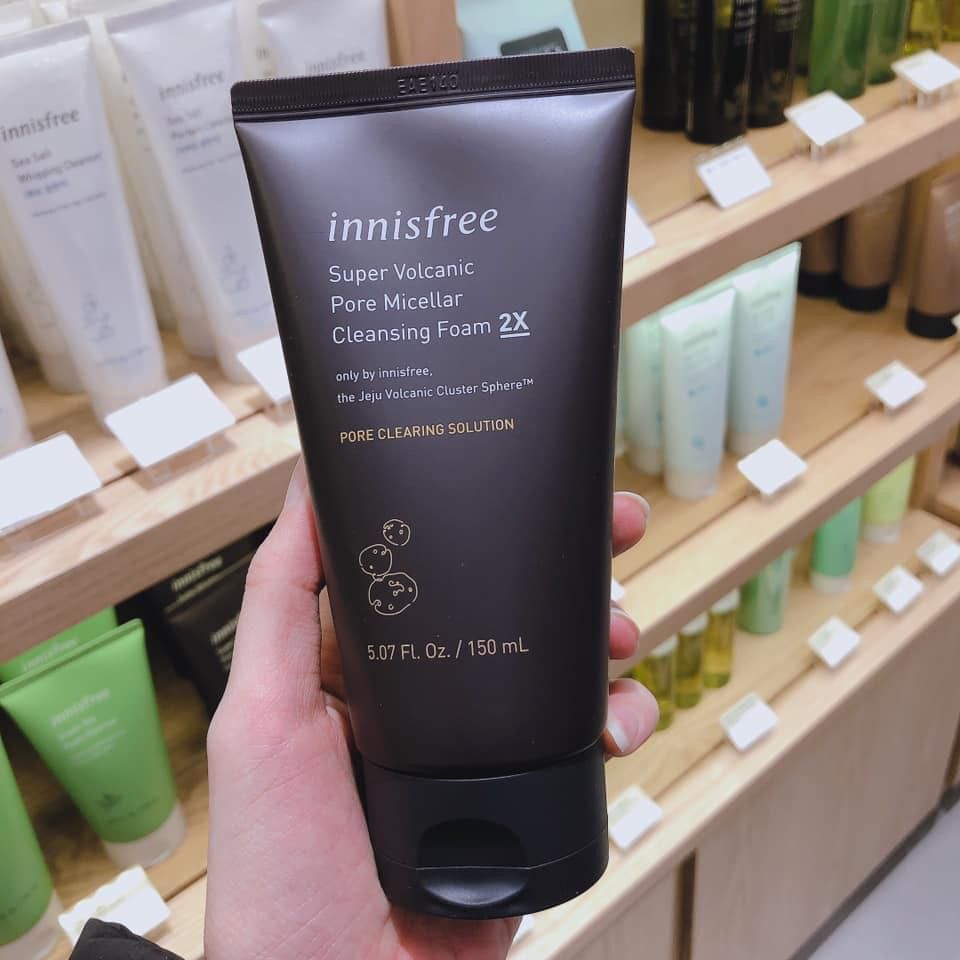 SRM Innisfree Super Volcanic Pore Micellar Cleansing Foam TRO ĐEN 2X 150ml 1b10