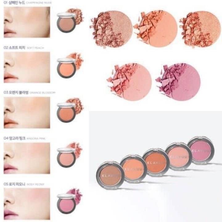 Phấn má Klavuu Urban Pearlsation Natural Powder Blusher