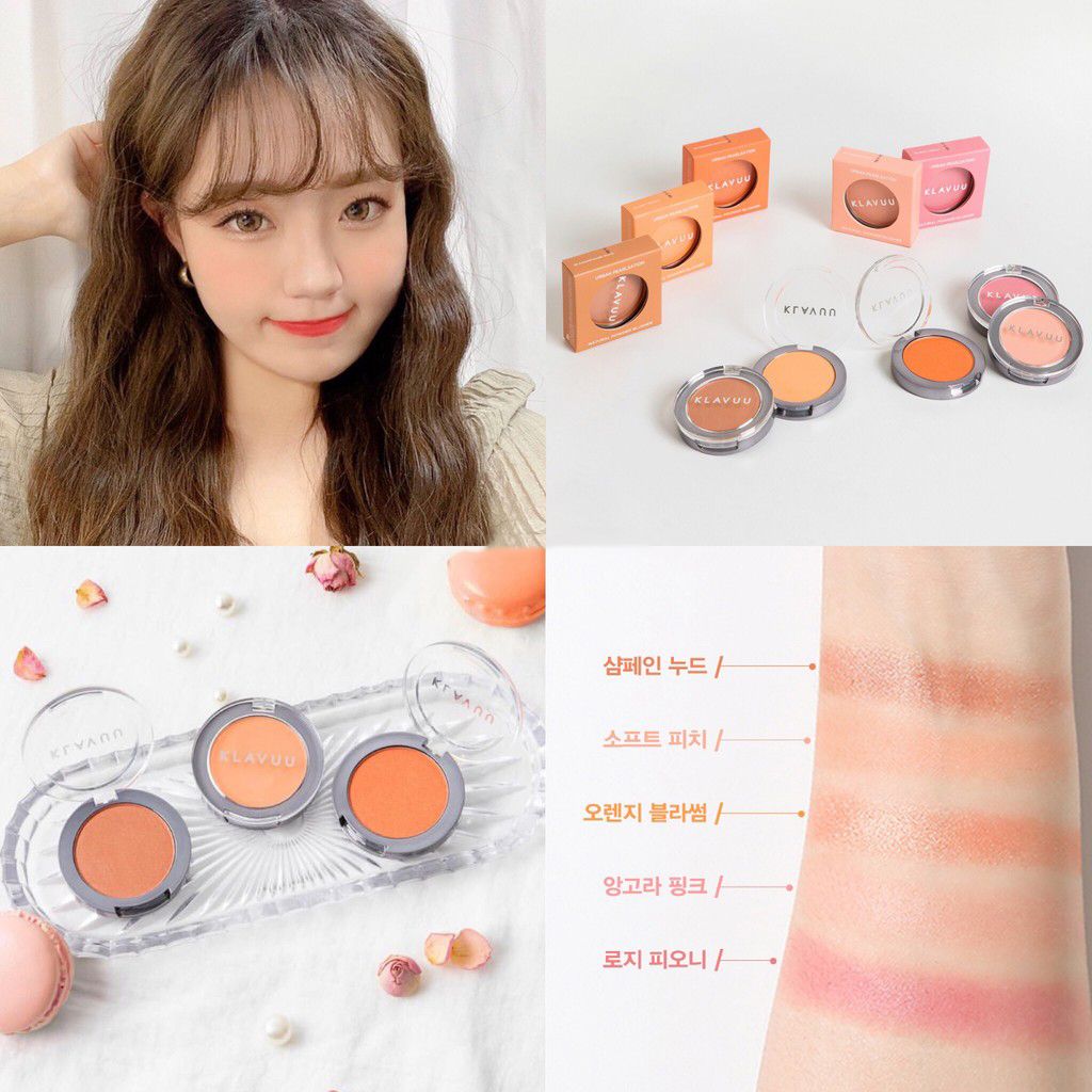 Phấn má Klavuu Urban Pearlsation Natural Powder Blusher