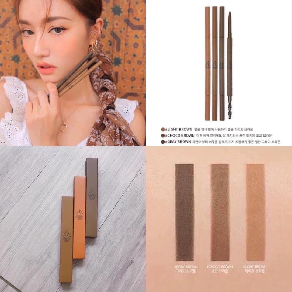 Chì kẻ mày 3CE Super Slim Eye Brow Pencil 1b20