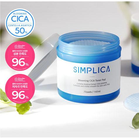 NHH SIMPLICA Blooming Cica Toner Pad