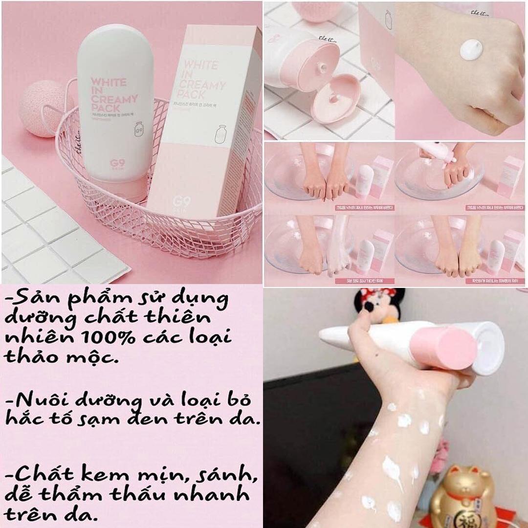 Kem ủ trắng G9 Skin Pack White In Creamy BẬT TONE TRẮNG MỊN 200ml