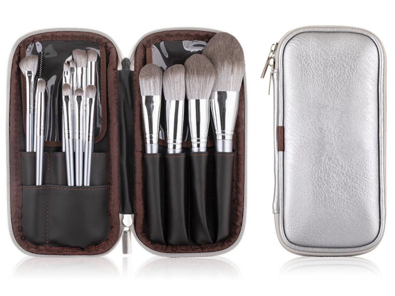 Cọ Bộ trang điểm make up chuyên nghiệp 14 Cây VỎ XÁM BẠC