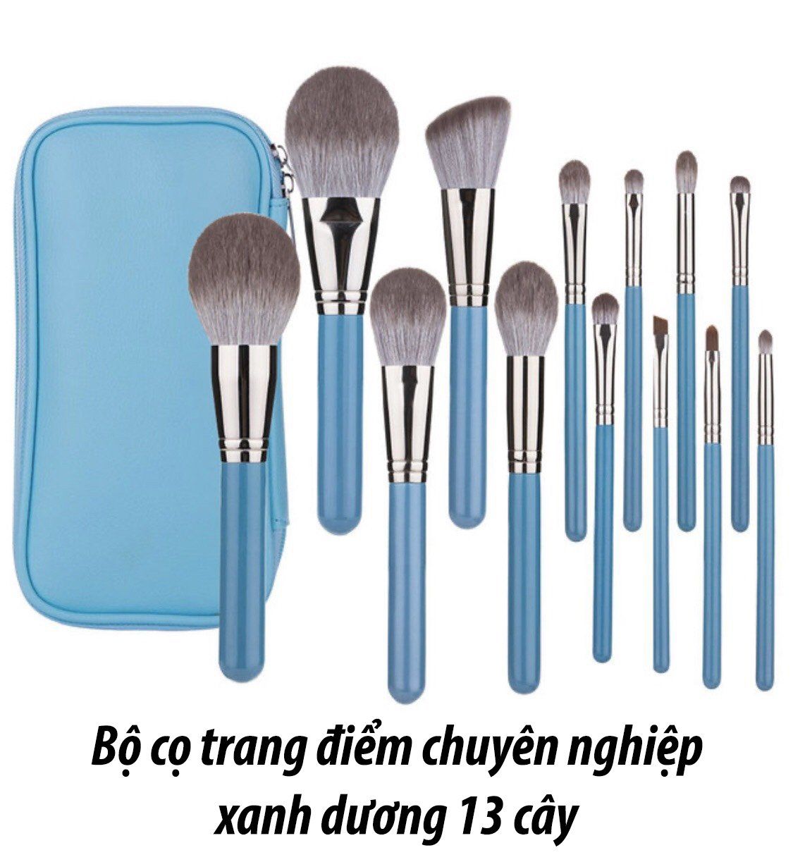 Cọ Bộ trang điểm make up chuyên nghiệp 13 Vỏ XANH DƯƠNG