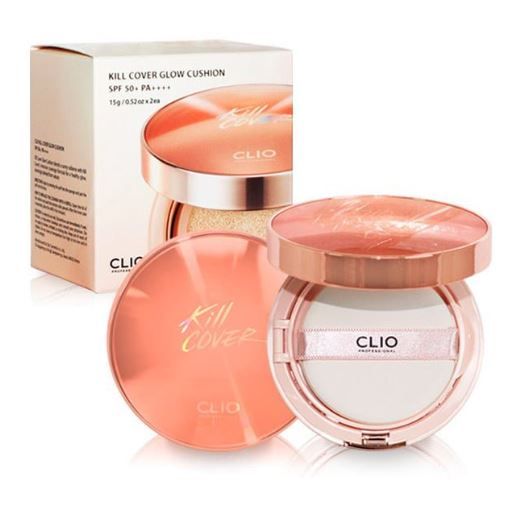 Phấn Nước Cushion Clio Kill Cover Glow Cushion SPF50+ PA++++ HỒNG (Tặng kèm lõi)