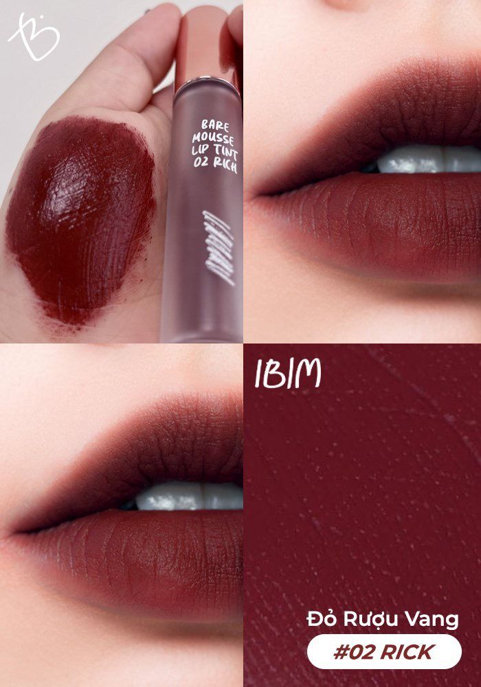 Son kem IBIM Bare Mousse Lip Tint