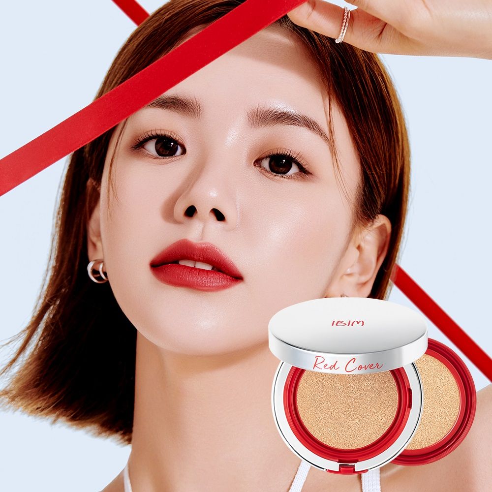 Phấn Cushion IBIM Red Cover Calming SPF50 PA+++ ĐỎ TRẮNG