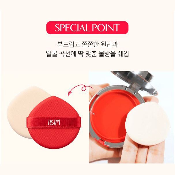 Phấn Cushion IBIM Red Cover Calming SPF50 PA+++ ĐỎ TRẮNG