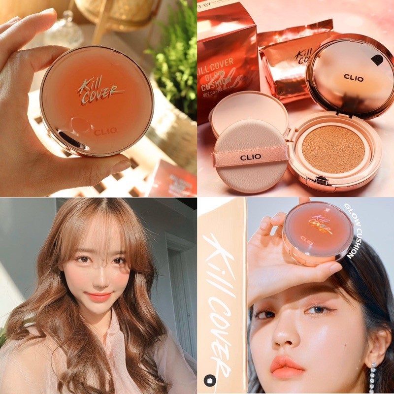 Phấn Nước Cushion Clio Kill Cover Glow Cushion SPF50+ PA++++ HỒNG (Tặng kèm lõi)