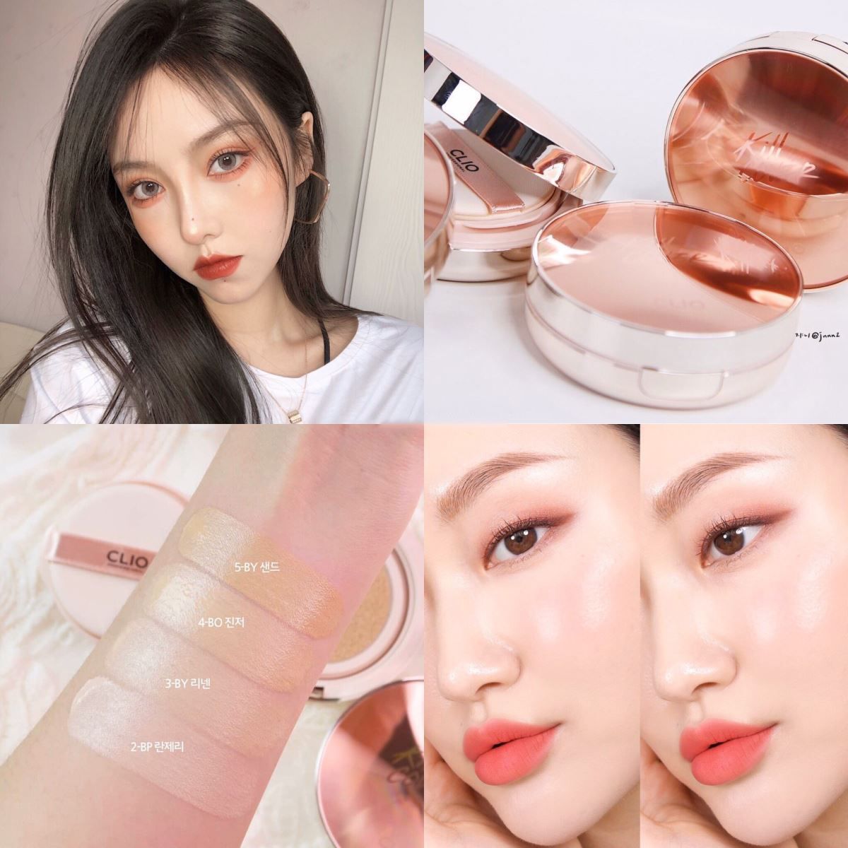 Phấn Nước Cushion Clio Kill Cover Glow Cushion SPF50+ PA++++ HỒNG (Tặng kèm lõi)