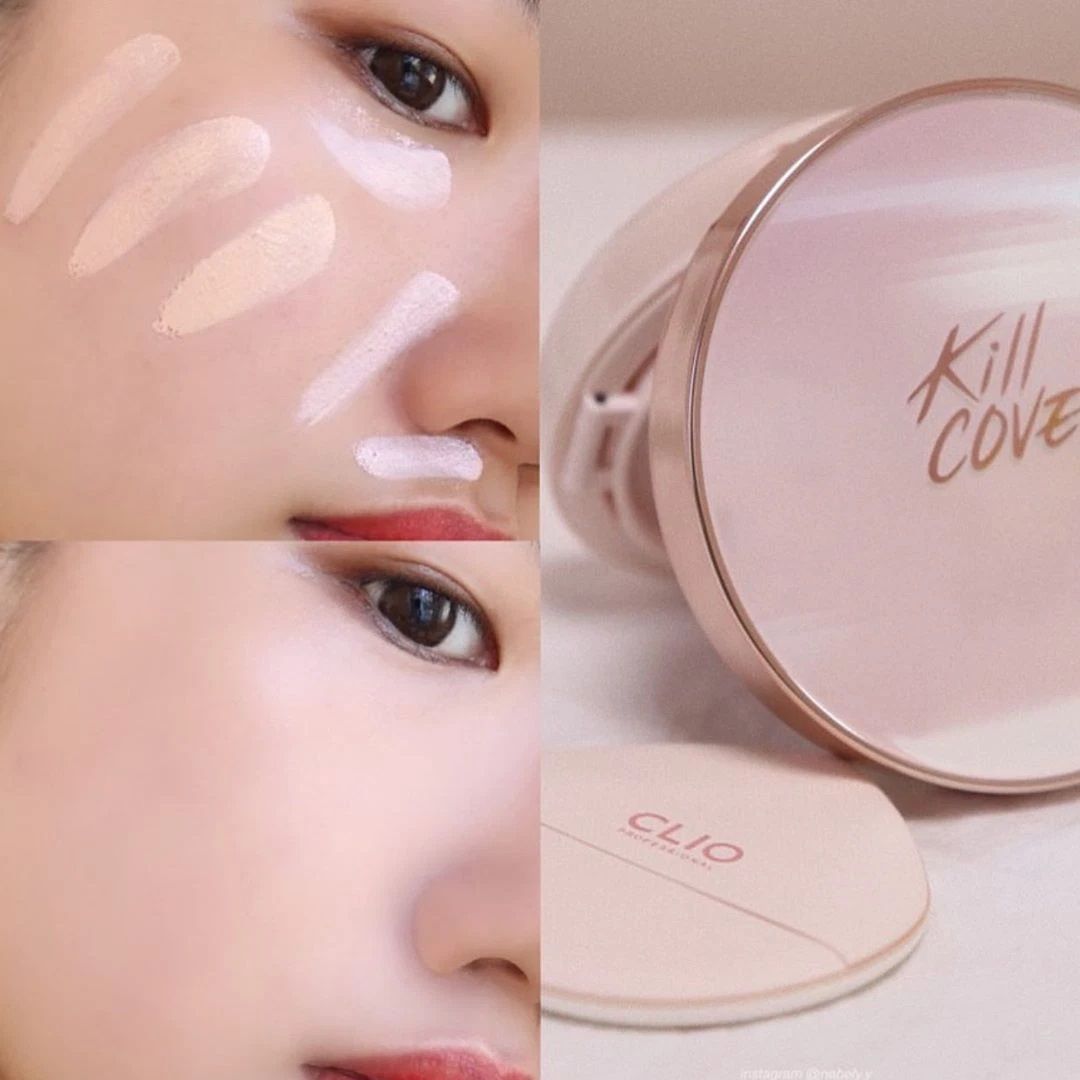 Phấn Nước Cushion Clio Kill Cover Glow Cushion SPF50+ PA++++ HỒNG (Tặng kèm lõi)