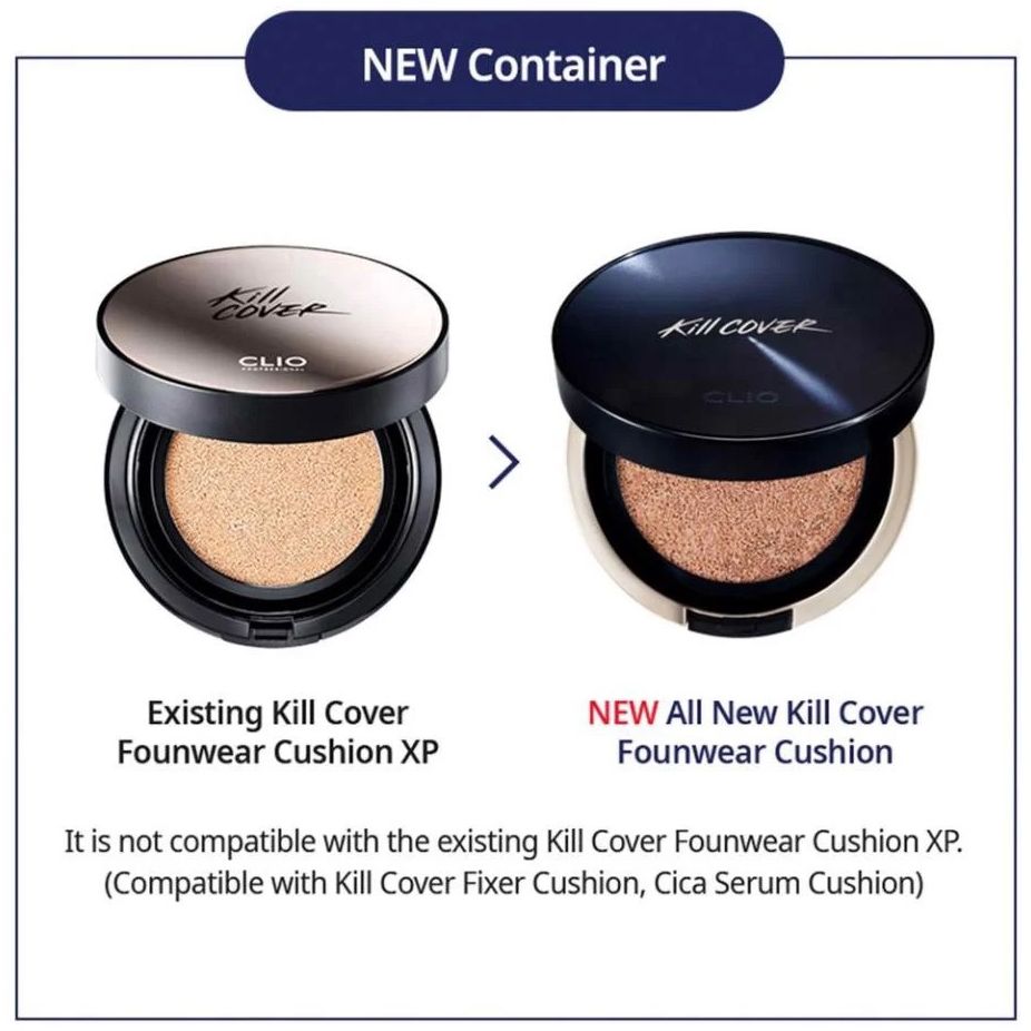 Phấn Nước Cushion CLIO Kill Cover Founwear All New SPF50+ PA+++ (Tặng kèm lõi)