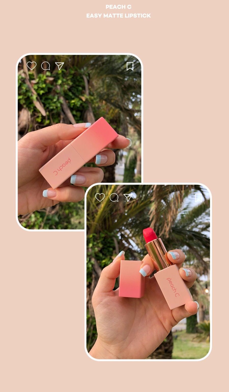 Son thỏi PEACH C Easy Matte Lipstick