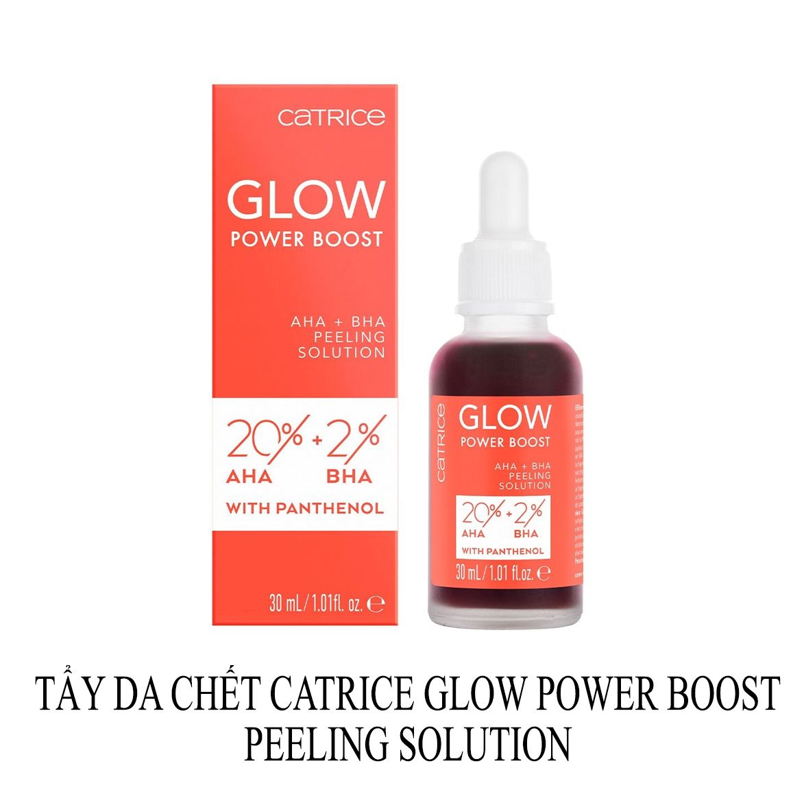 TDC Tinh chất CATRICE Glow Power Boost AHA 20% + BHA 2% 30ml PEELING ĐỎ SIÊU HOT