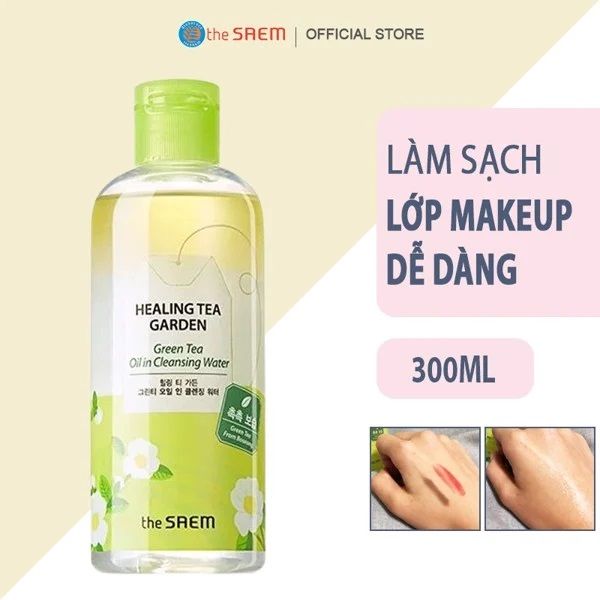 NTT The Saem Dầu tẩy trang Healing Tea Garden Oil 300ml Green Tea