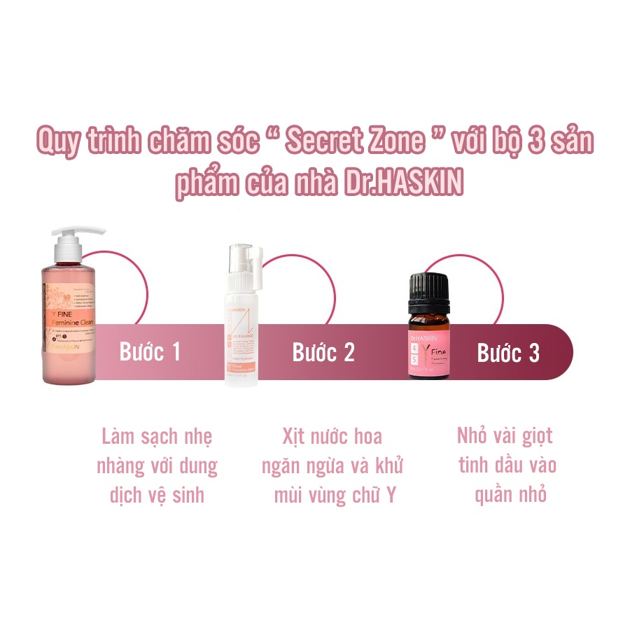 Set 3 sản phẩm khử mùi Dr.HASKIN Y FINE