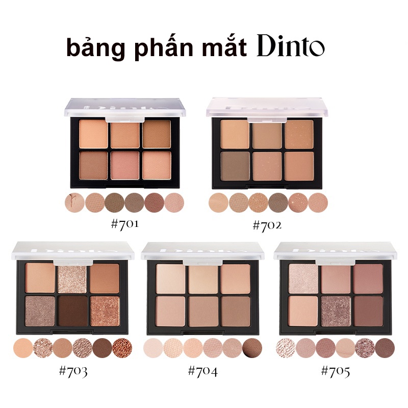 Bảng Mắt DINTO Blur-Finish  Shadow 6 ô