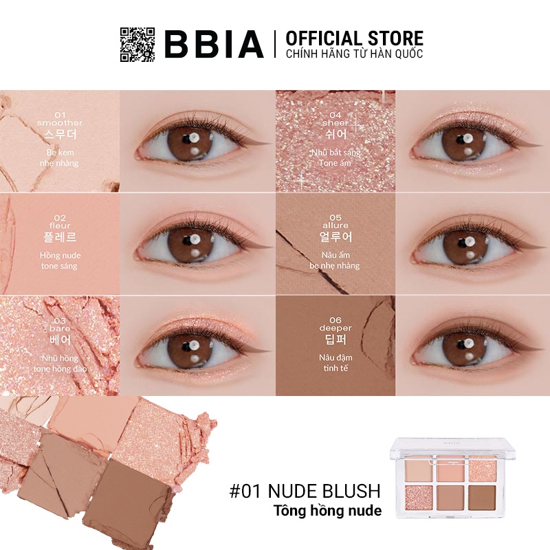 Bảng Mắt BBIA Ready To Wear Eye Palette 6 ô