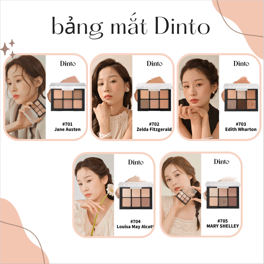 Bảng Mắt DINTO Blur-Finish  Shadow 6 ô