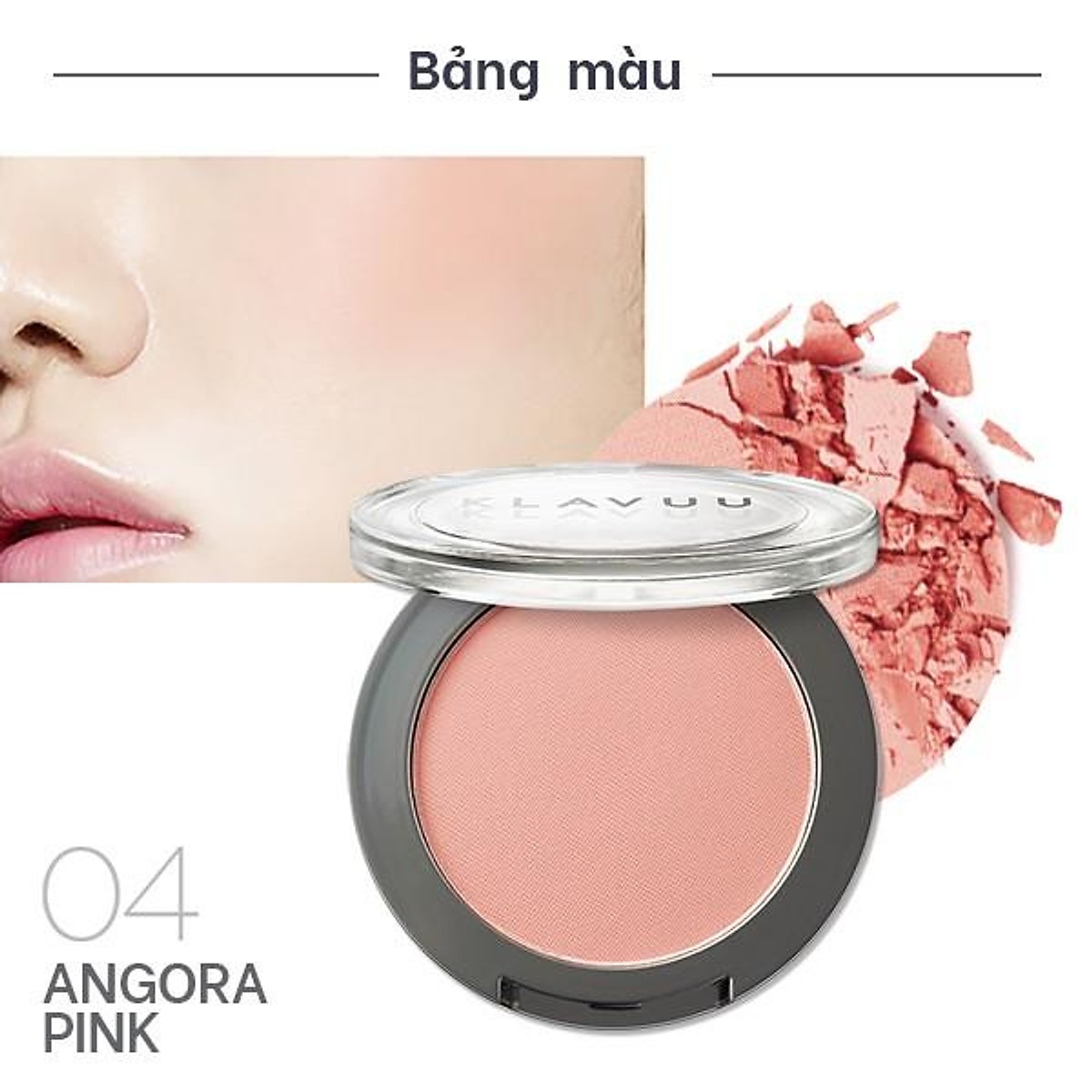 Phấn má Klavuu Urban Pearlsation Natural Powder Blusher