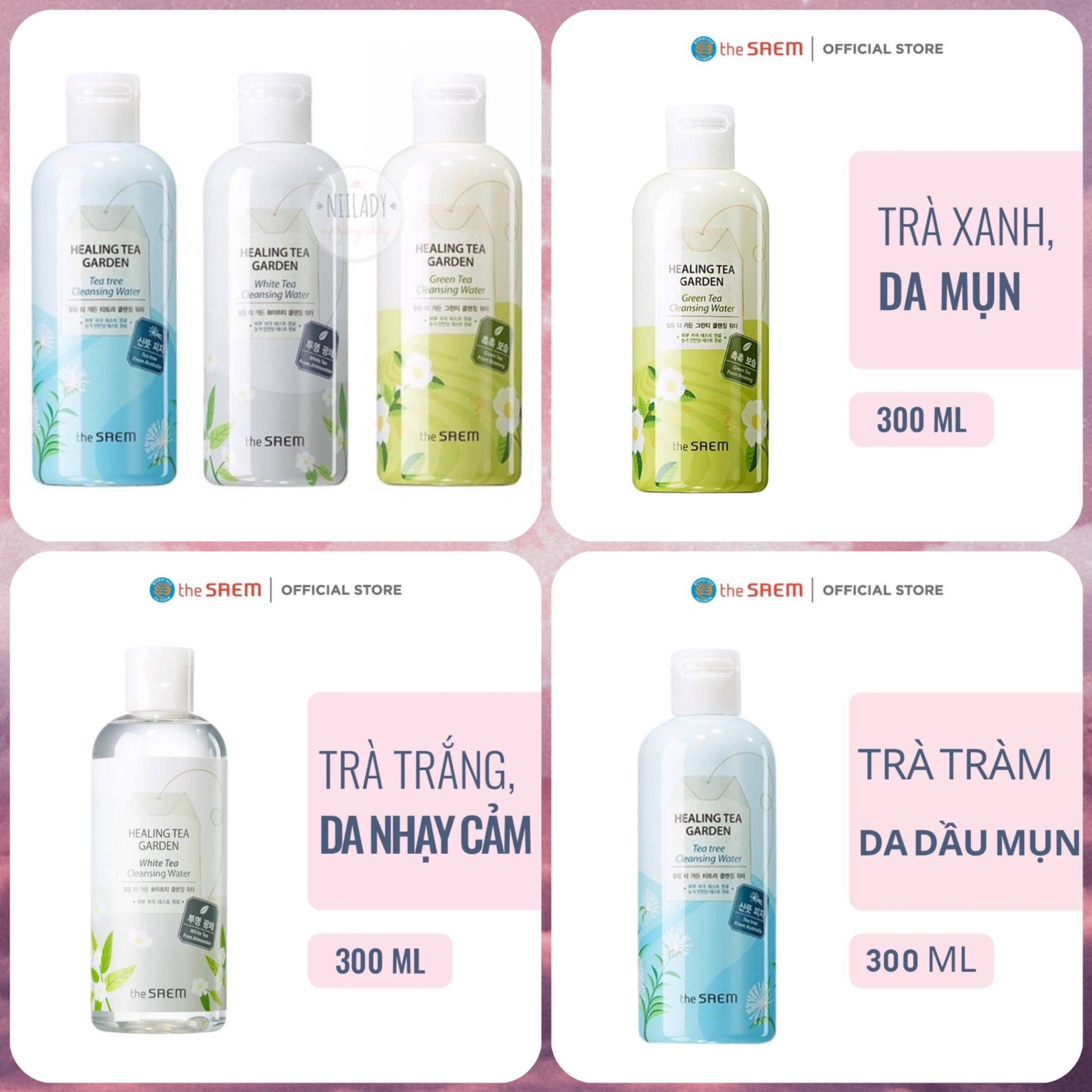 NTT Tẩy Trang The Saem Healing Tea Garden Cleasning Water 300ml 1b15