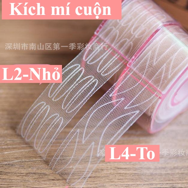 Combo Kích mí lưới cuộn L2 size nhỏ kèm keo, nhíp