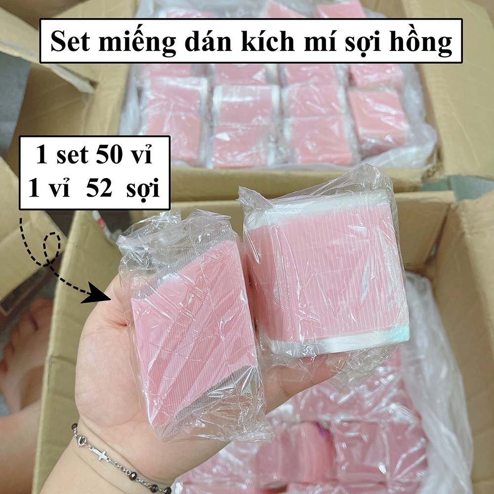 Gói 50 Vỉ dán kích mí chỉ hồng 1 vỉ 52 miếng