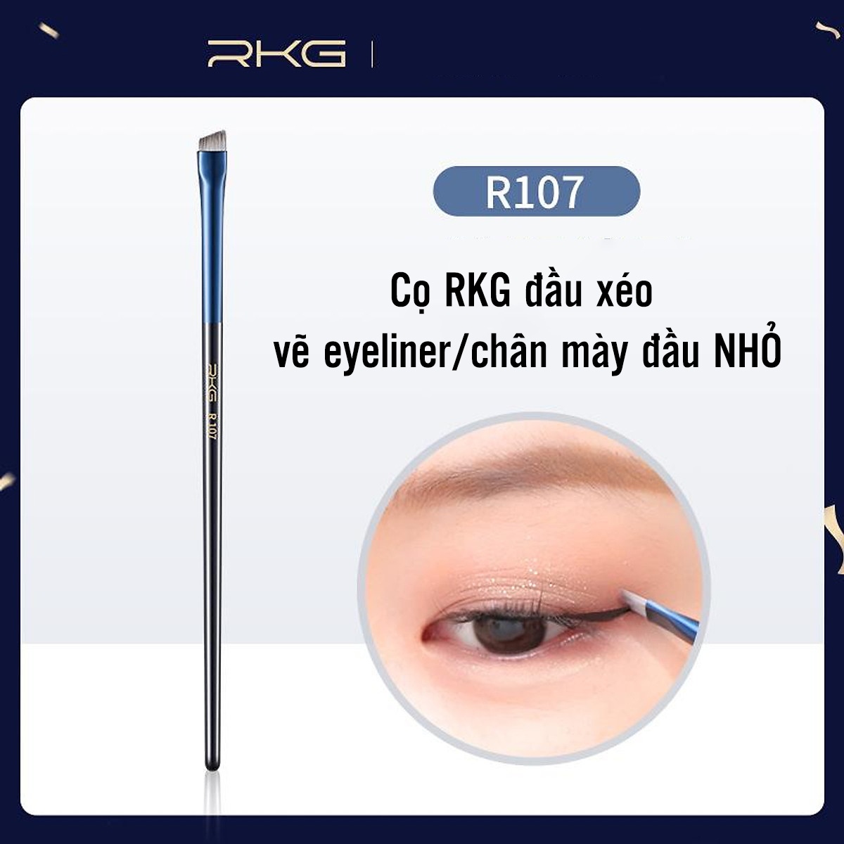 Cọ Lẻ RKG đầu xéo vẽ eyeliner/chân mày đầu NHỎ R107