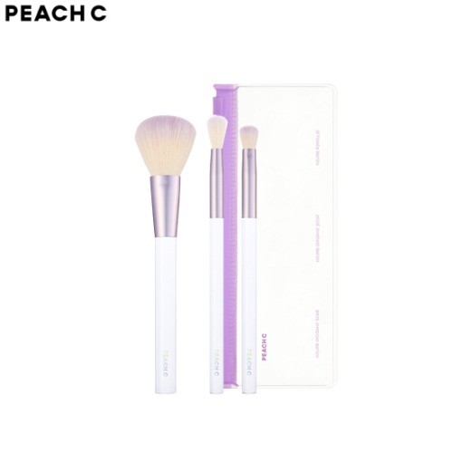 Cọ Bộ PEACH C Tuning Brush Set 3 món kèm túi zip - MÀU TÍM