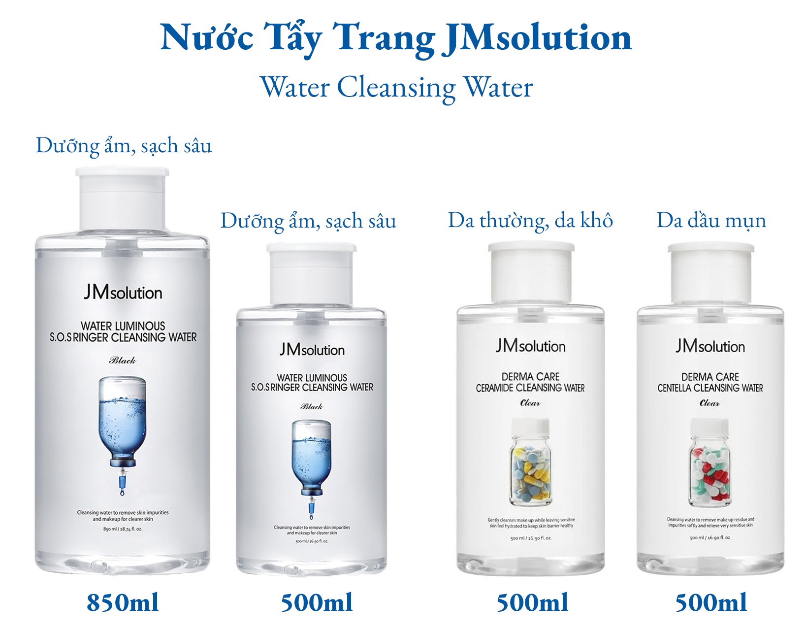 Nước Tẩy Trang JMsolution Cleansing Water