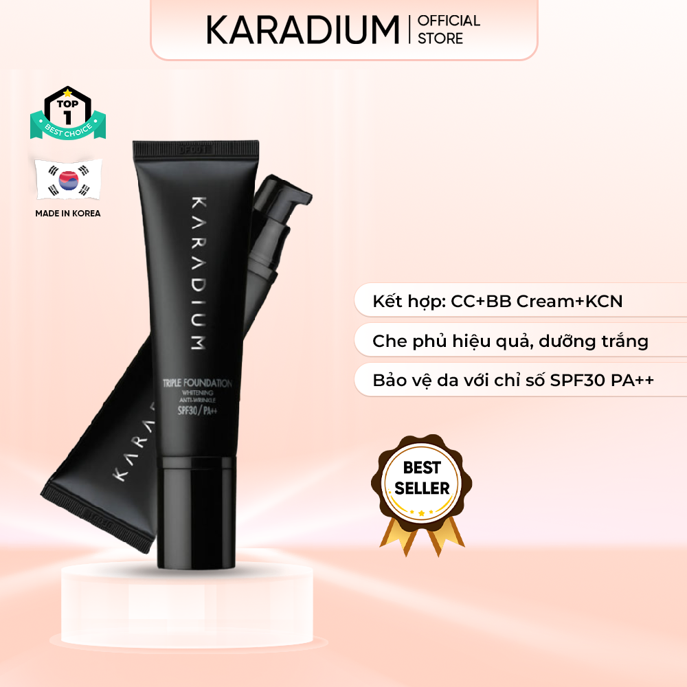 Kem nền Karadium Triple Foundation SPF30 PA+++ Dạng Tuýp