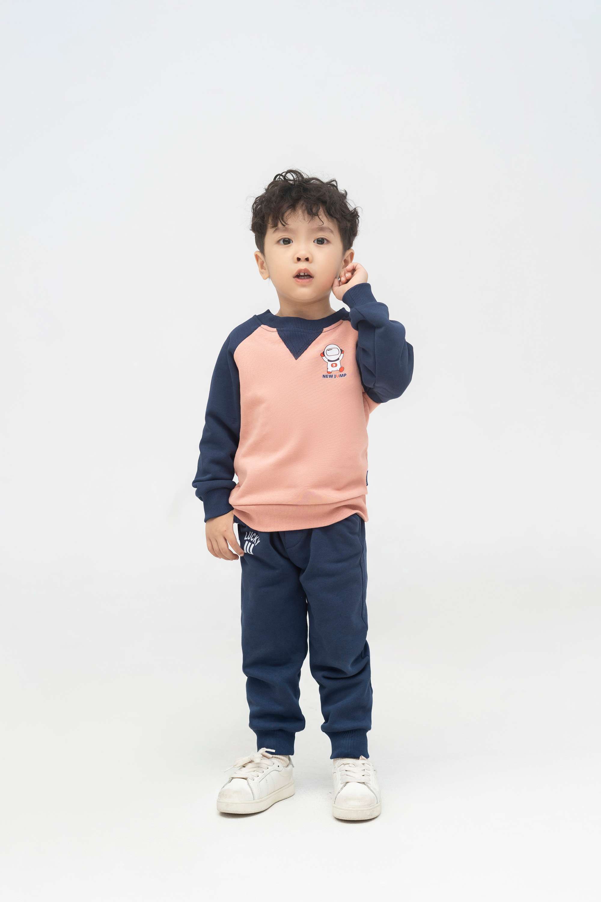 A40- Áo raglan cam navy New Jump