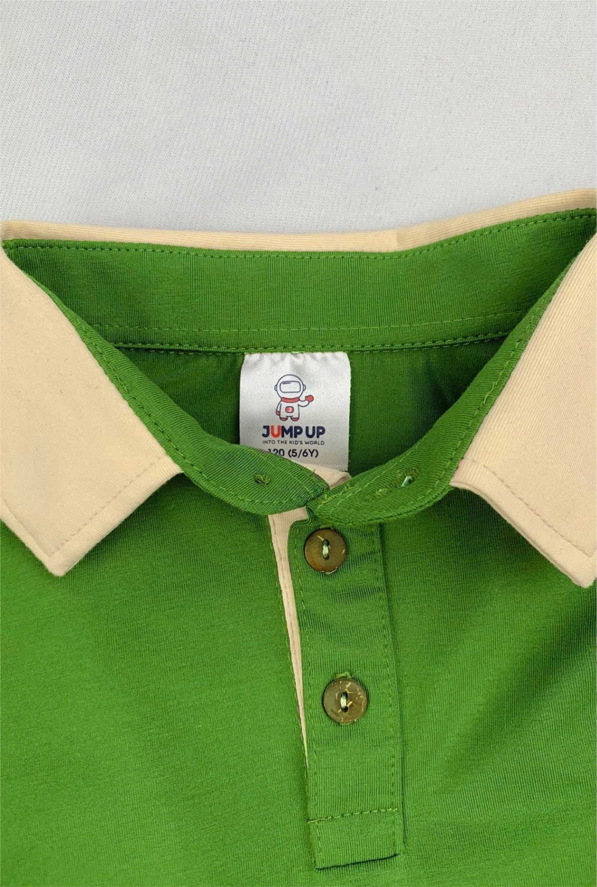 Áo xanh bộ đội cổ be hình in Việt Nam độc lập tự do