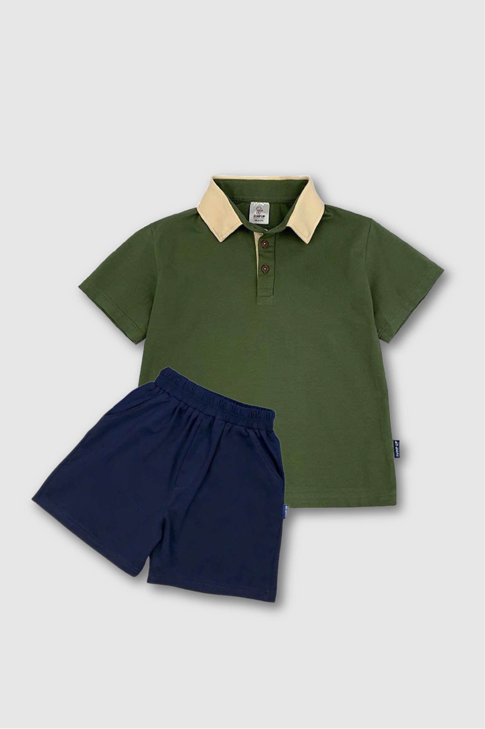 B81-Bộ áo polo xanh rêu mới