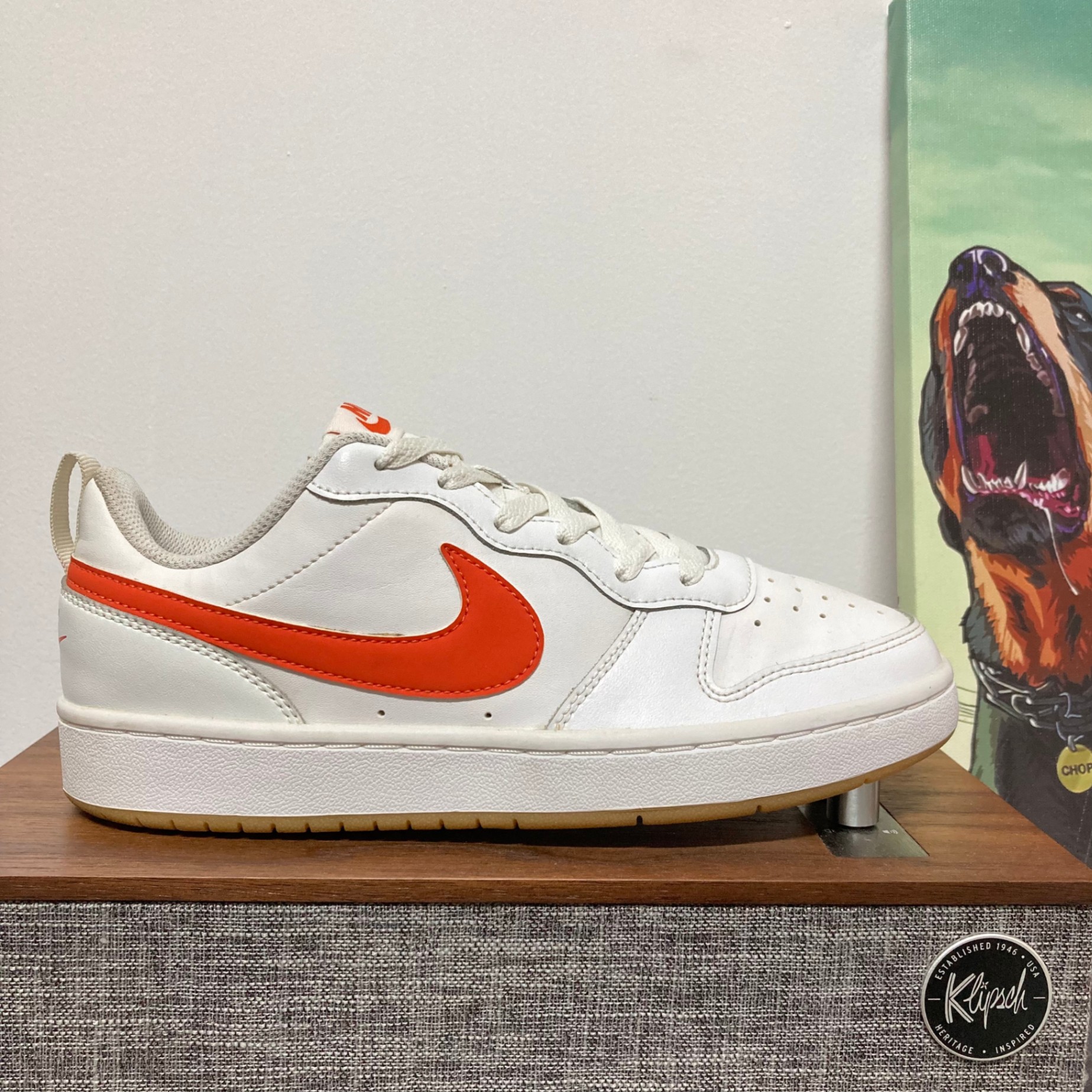 Nike Court Borough White Orange size 40