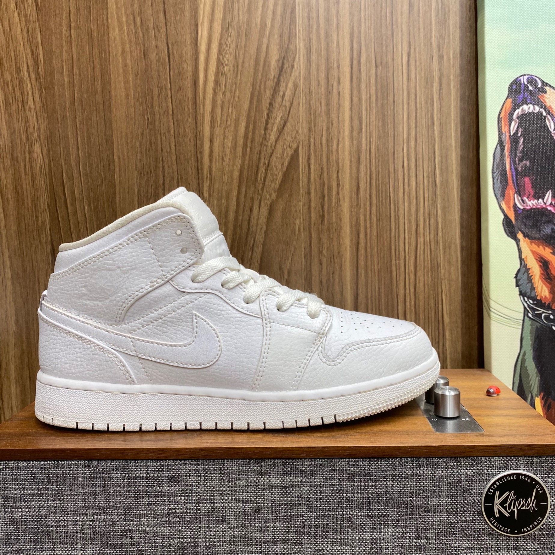 Jordan 1 Mid White size 36.5.