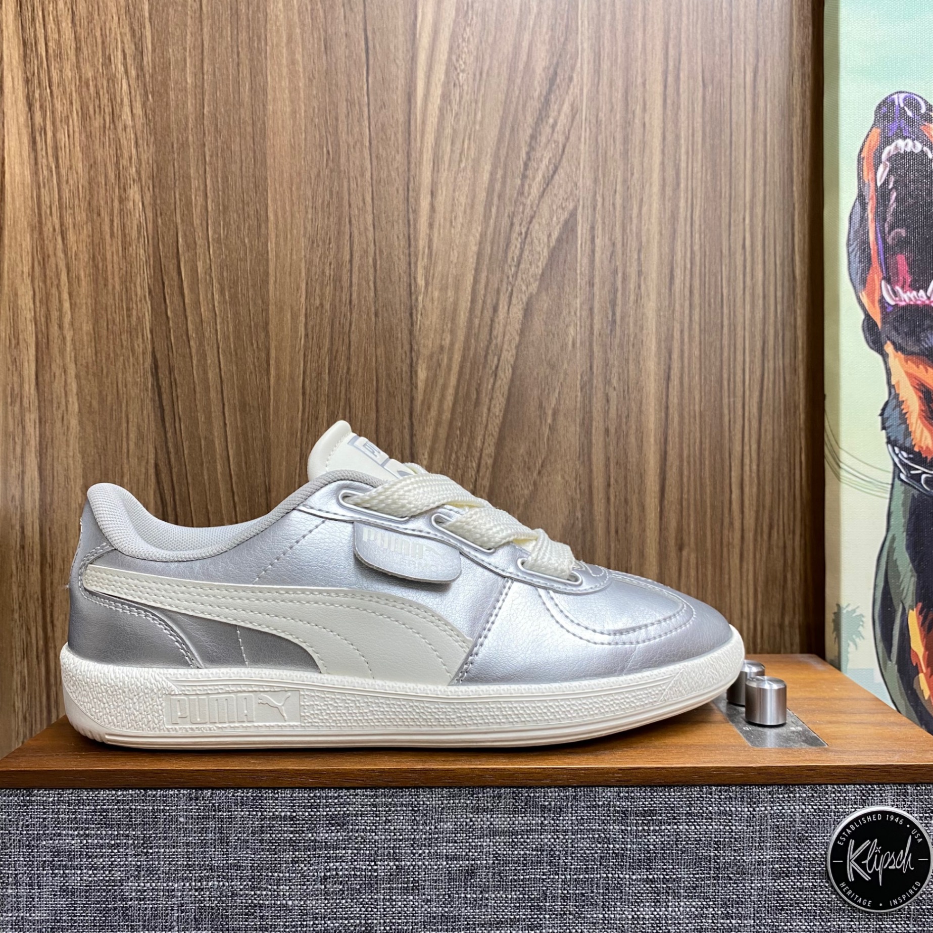 Puma Palermo Metallic Silver size 37