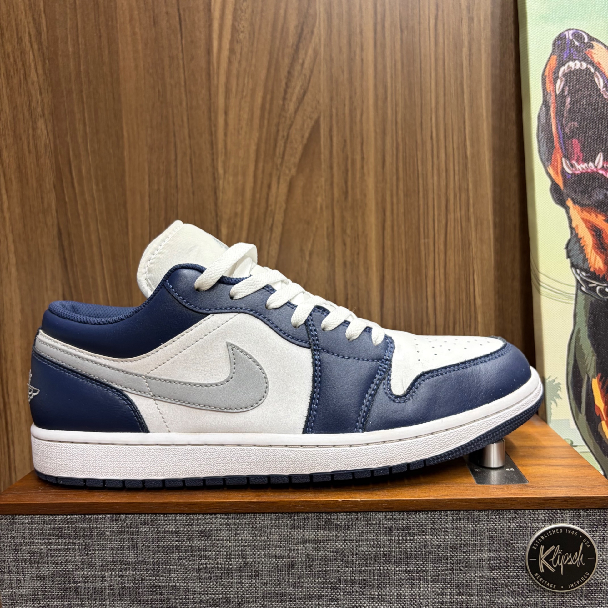 Jordan 1 Low Midnight Navy size 45