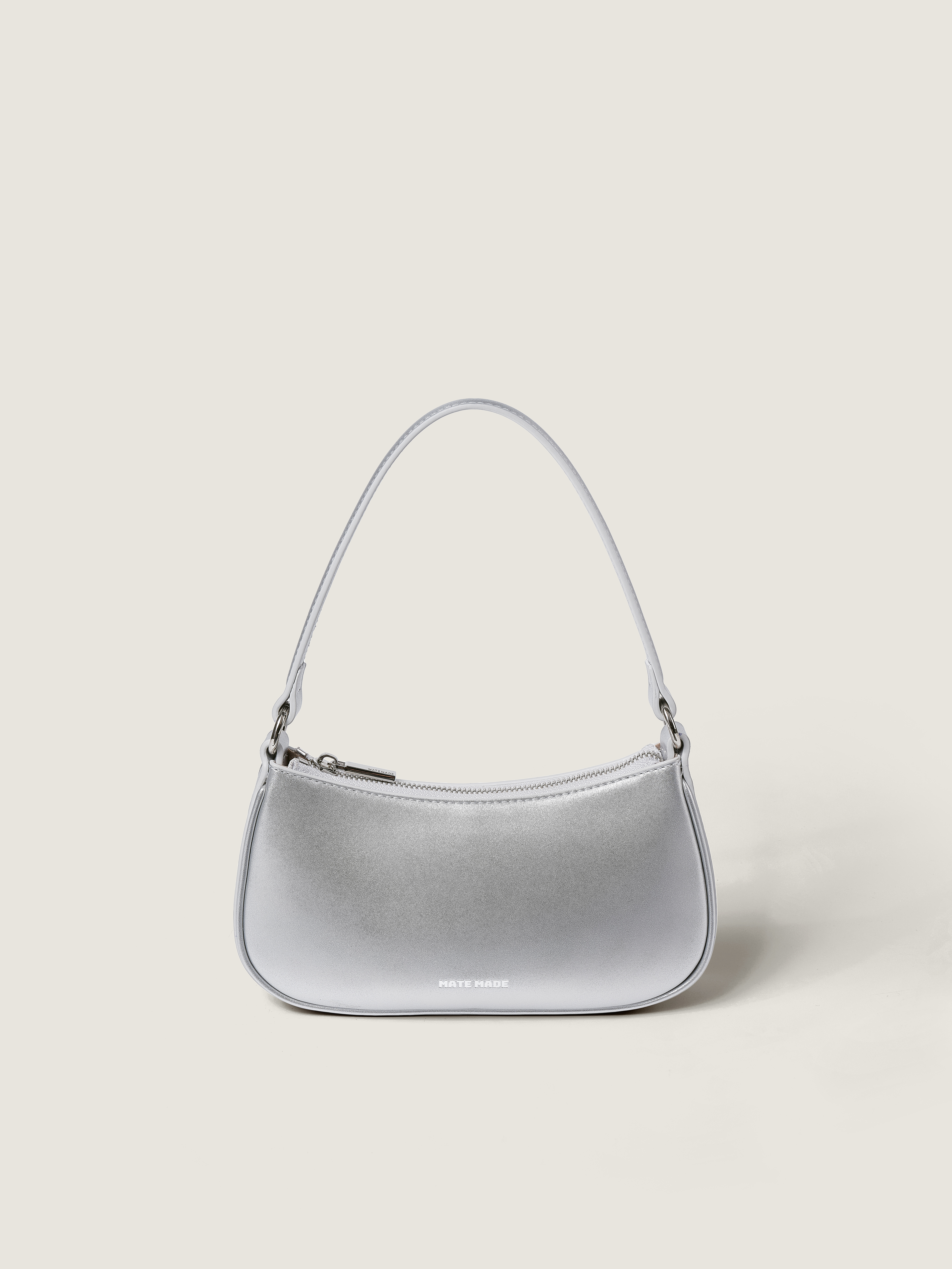 TDV Half-moon Hobo Da Mịn Sz 22 - Bạc