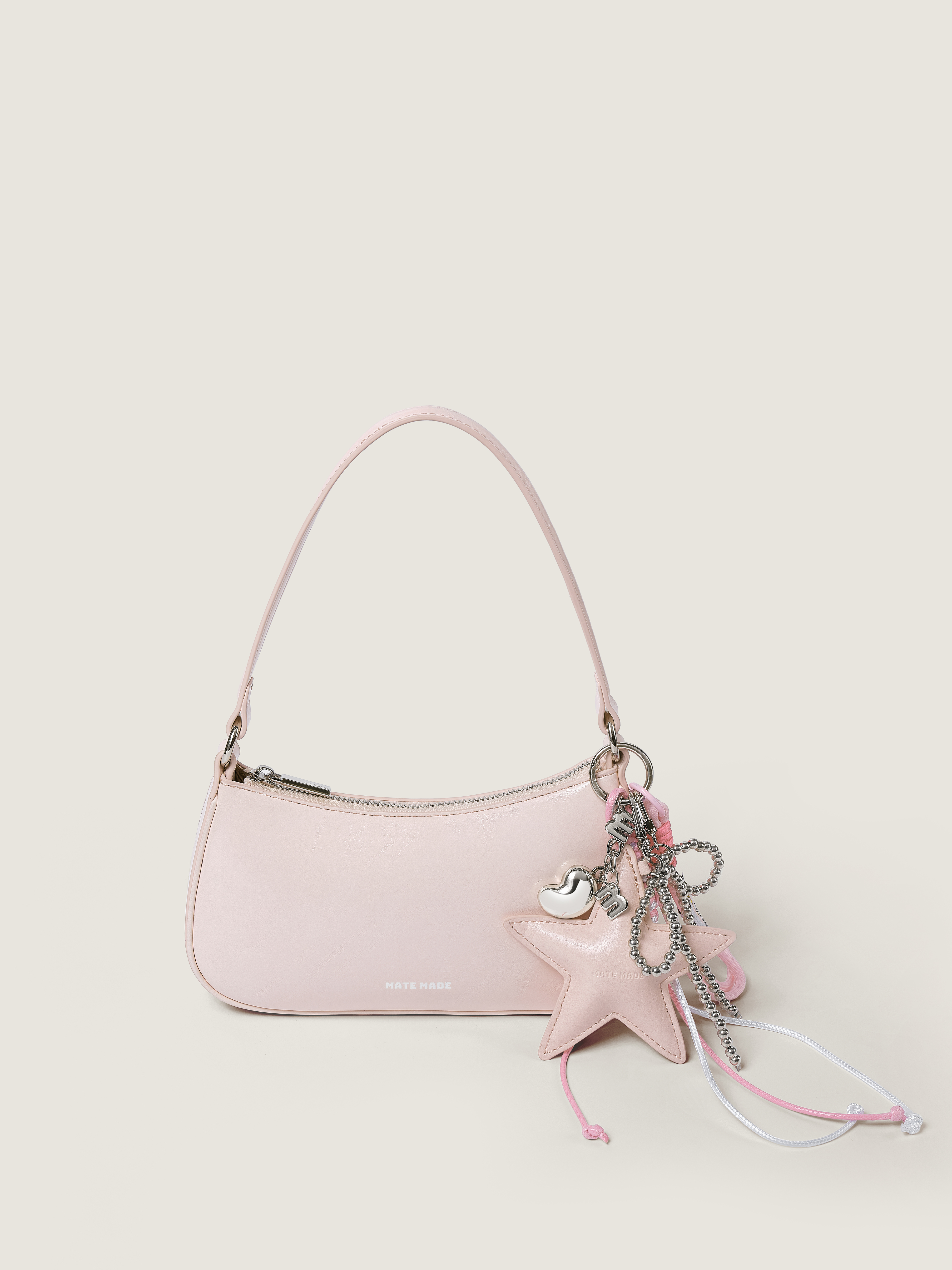 TDV Half-moon Hobo Da Mịn Sz 22 - Hồng